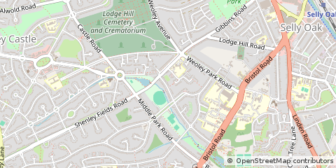 Map of Birmingham, West Midlands