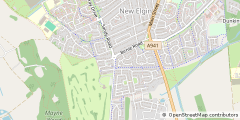 Map of Elgin, Moray