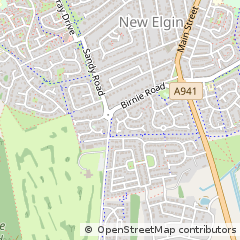 Map of Elgin, Moray