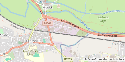 Map of Keighley, West Yorkshire