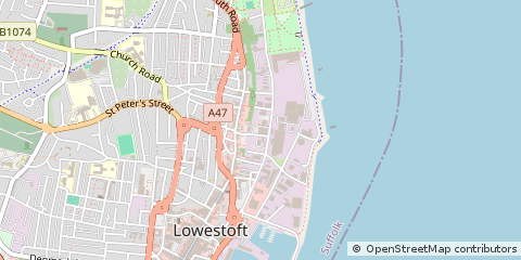 Map of Lowestoft