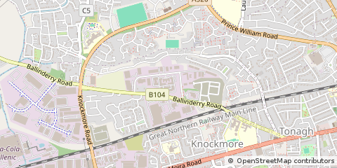 Map of Lisburn, County Antrim