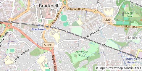 Map of Bracknell, Berkshire