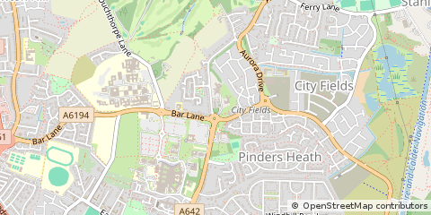 Map of Wakefield, West Yorkshire