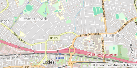 Map of Eccles, Manchester