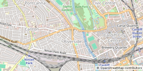 Map of Cardiff