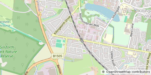 Map of Newcastle Upon Tyne, Tyne and Wear