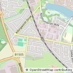 Map of Newcastle Upon Tyne, Tyne and Wear
