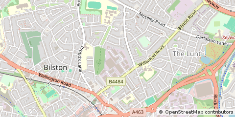 Map of Mount Pleasant, Bilston West Midlands
