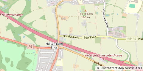 Map of Bolton, Lancashire