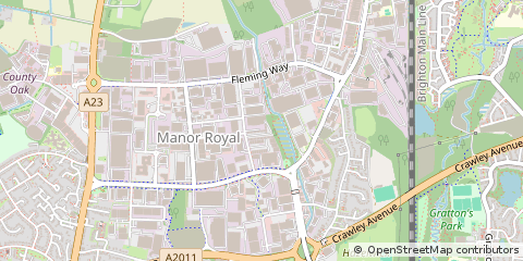 Map of Crawley
