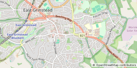 Map of East Grinstead