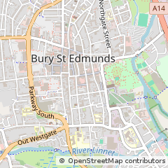 Map of Bury ST. Edmunds, Suffolk