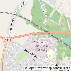 Map of Coalville, Leicestershire