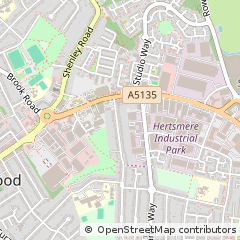Map of Borehamwood, Hertfordshire