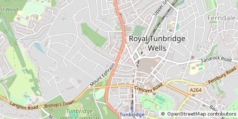 Map of Tunbridge Wells, Kent