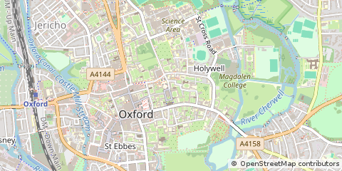 Map of Oxford, Oxfordshire