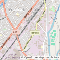 Map of Burton-on-Trent, Staffs