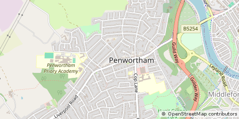 Map of Preston, Lancs