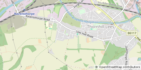Map of Dewsbury, West Yorkshire
