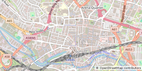 Map of Leeds, West Yorkshire