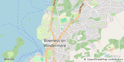Map of Windermere, Cumbria