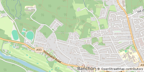 Map of Banchory, Aberdeenshire