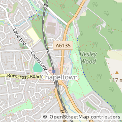 Map of Sheffield, South Yorkshire