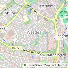 Map of Swindon, Wiltshire