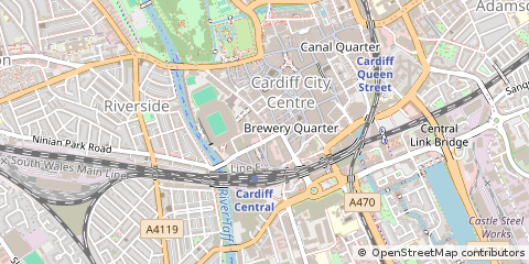 Map of Cardiff