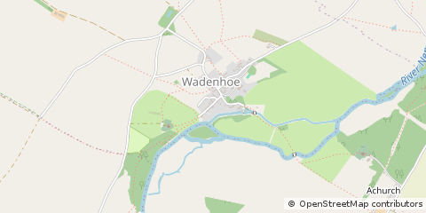 Map of Wadenhoe, Northamptonshire