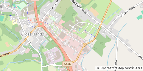 Map of Llanelli, Carmarthenshire