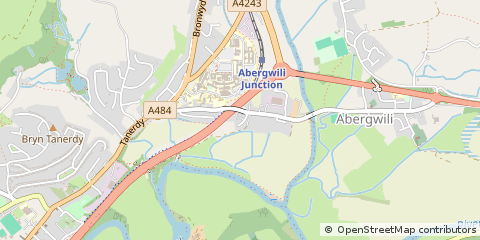 Map of Carmarthen