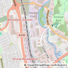 Map of Stoke on Trent, Staffordshire