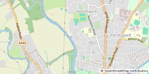 Map of Worcester, Worcestershire