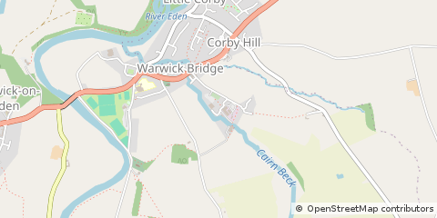 Map of Warwick Bridge, Carlisle