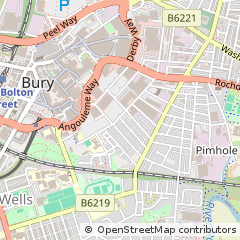 Map of Bury, Lancashire
