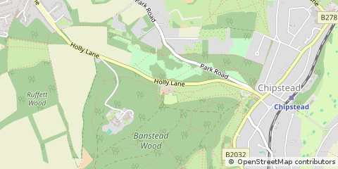 Map of Banstead, Surrey