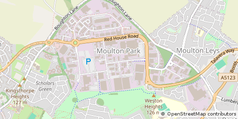 Map of Northampton, Northamptonshire