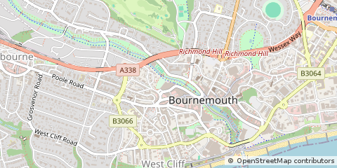Map of Bournemouth, Dorset