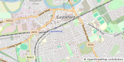 Map of Castleford, West Yorkshire