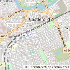 Map of Castleford, West Yorkshire