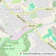 Map of Sutton-in-Ashfield, Nottinghamshire