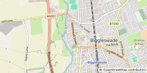 Map of Biggleswade, Bedfordshire