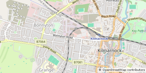 Map of Kilmarnock, Ayrshire
