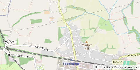 Map of Edenbridge, Kent