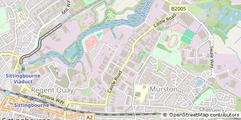 Map of Sittingbourne, Kent