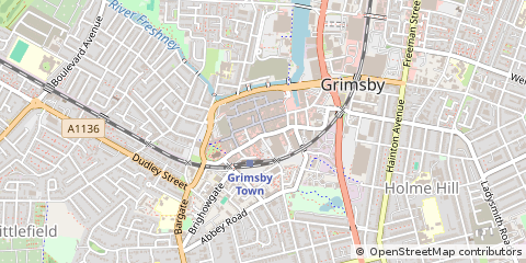 Map of Grimsby, North East Lincolnshire