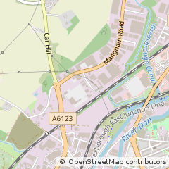 Map of Rotherham, South Yorkshire