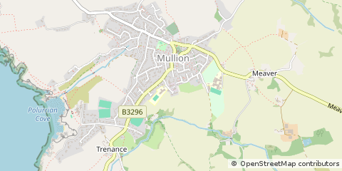 Map of Helston, Cornwall